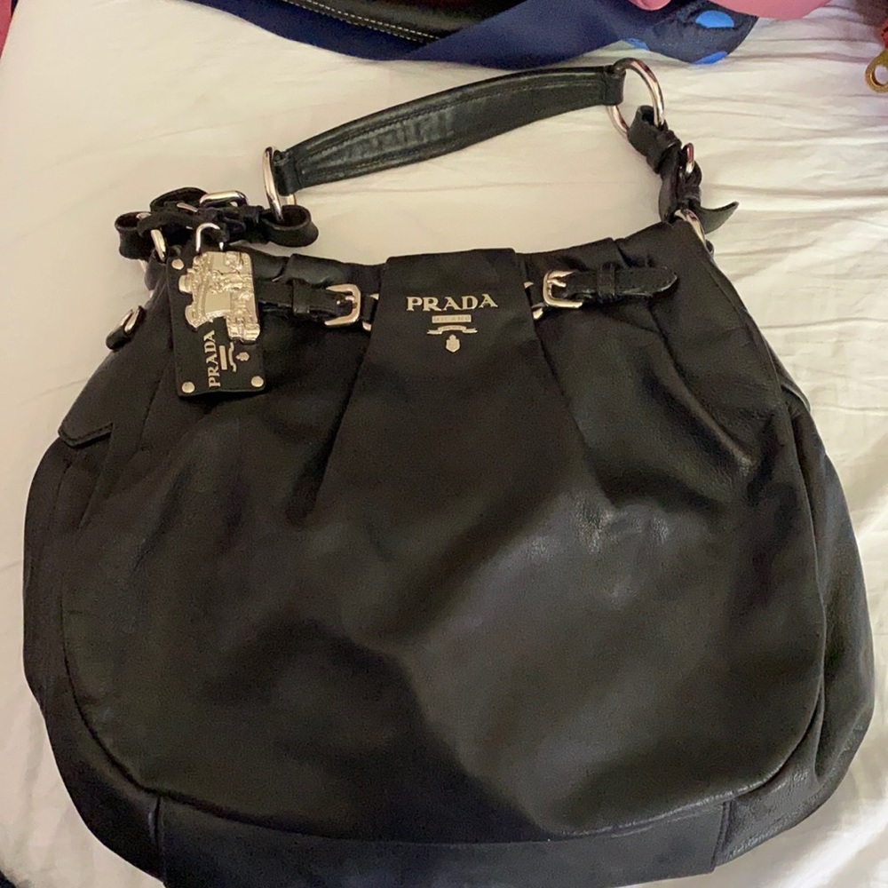Leather Prada shoulder bag